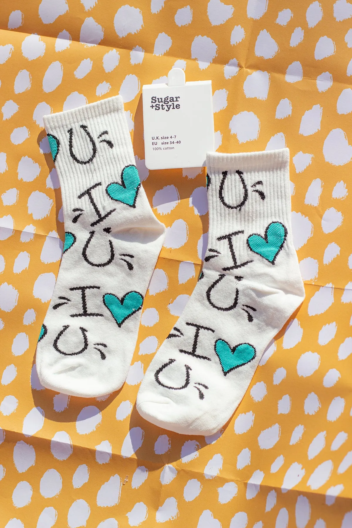Bold Love Print Socks