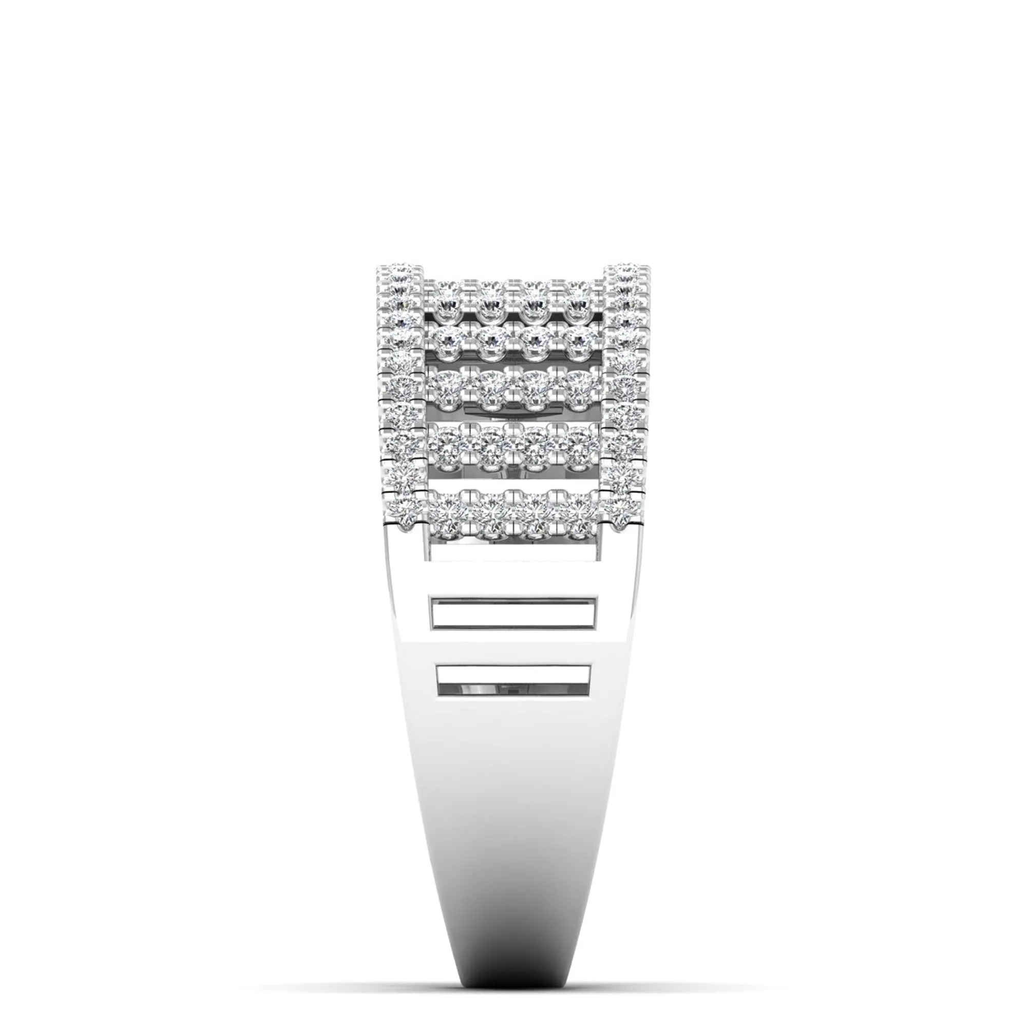 Geometric Halo Vertical Diamond Eternity Ring