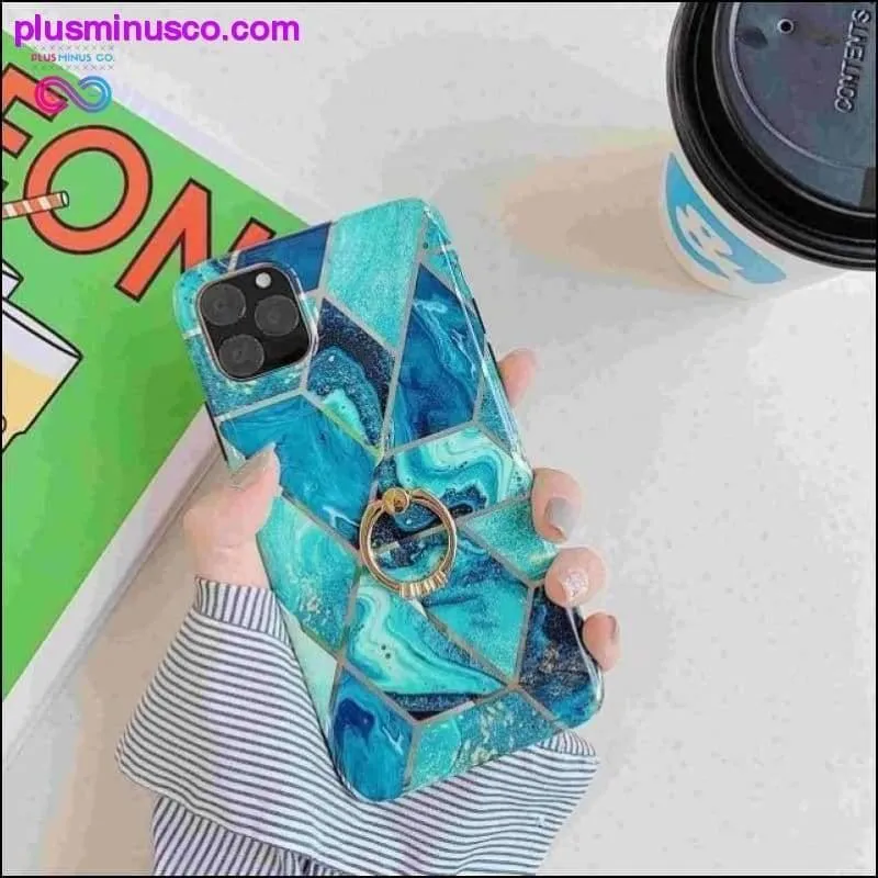 Geometric Marble iPhone Case Coque Holder For iPhone 11 Pro