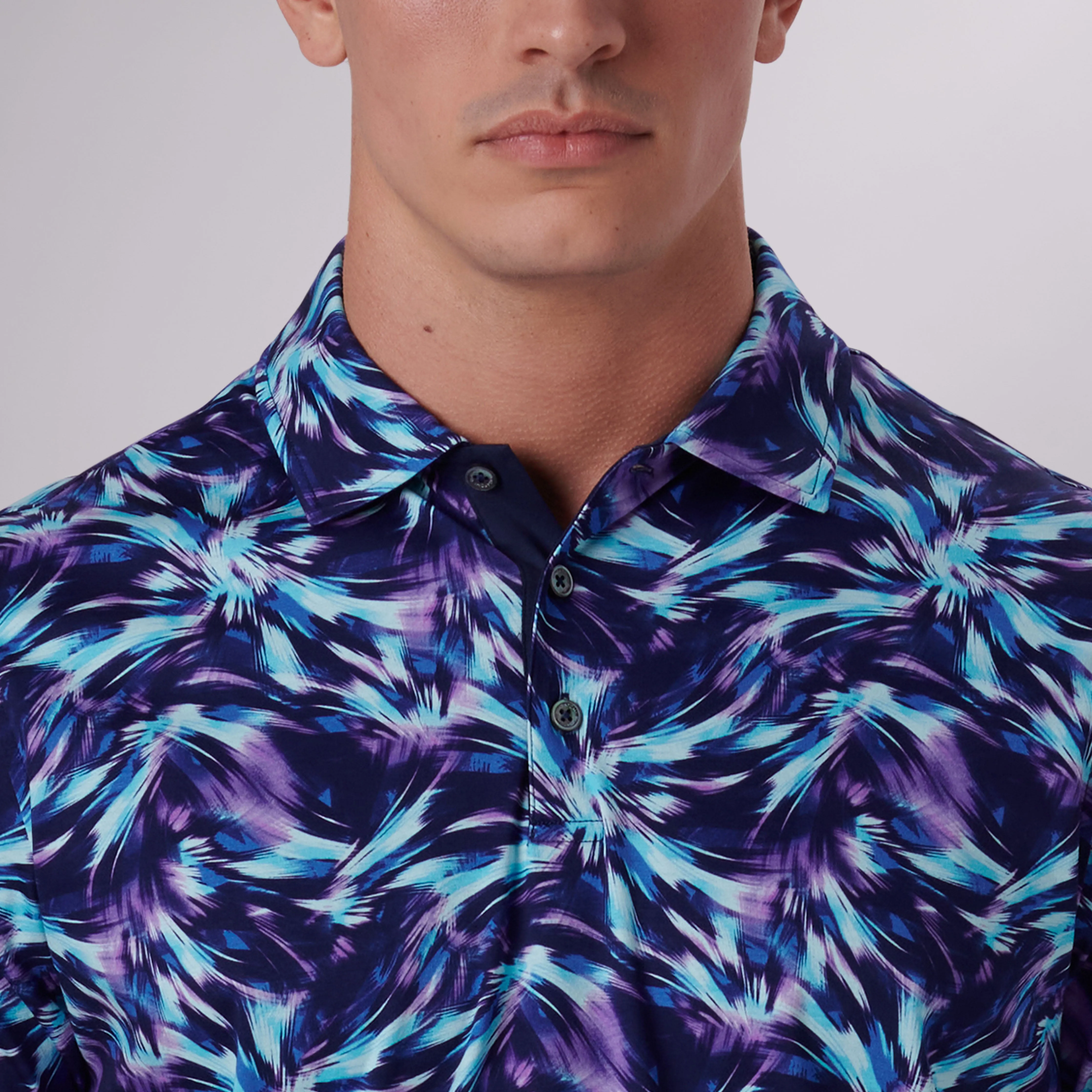 Hendrix Abstract Print Polo Shirt