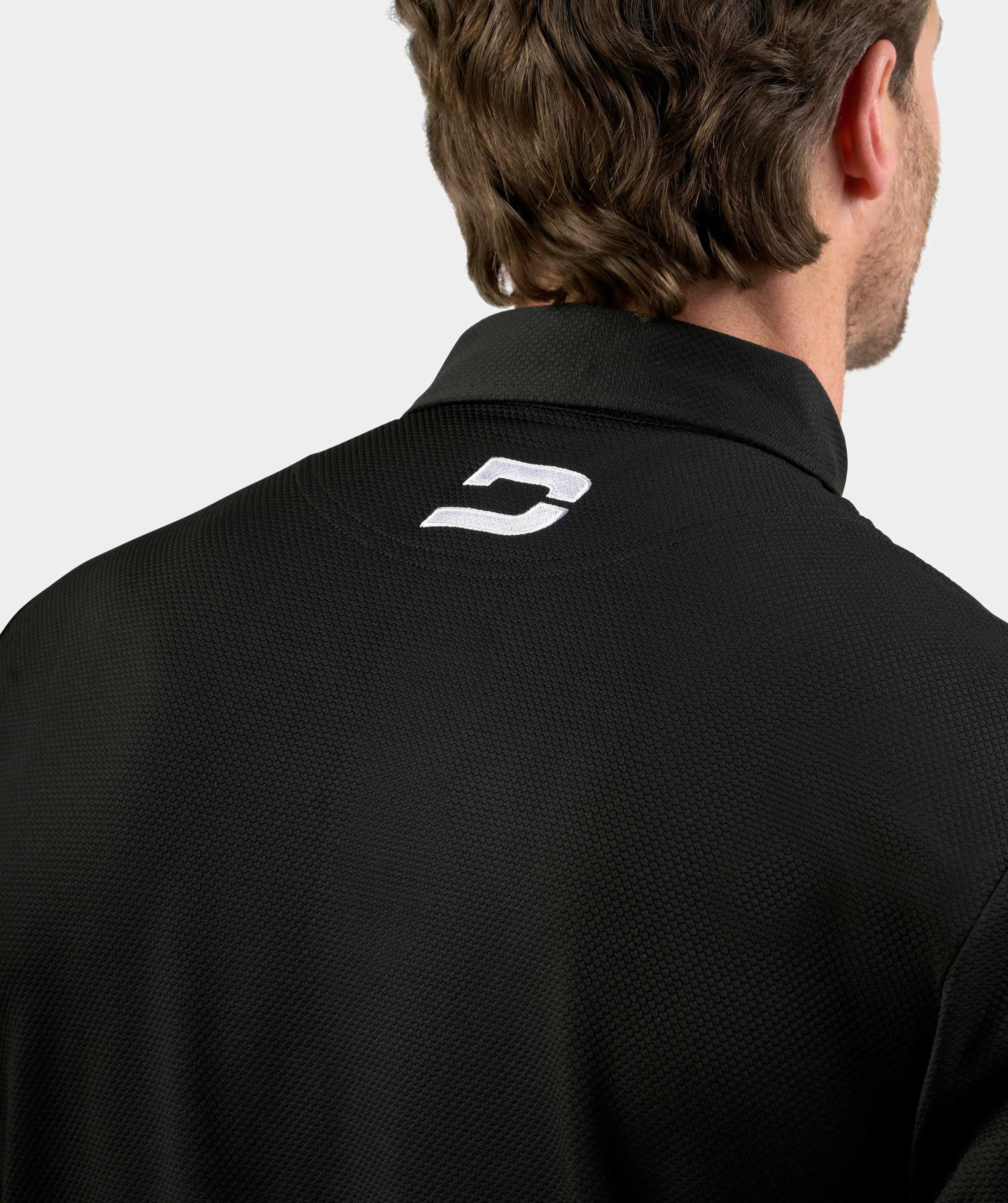 HONEYCOMB POLO - BLACK