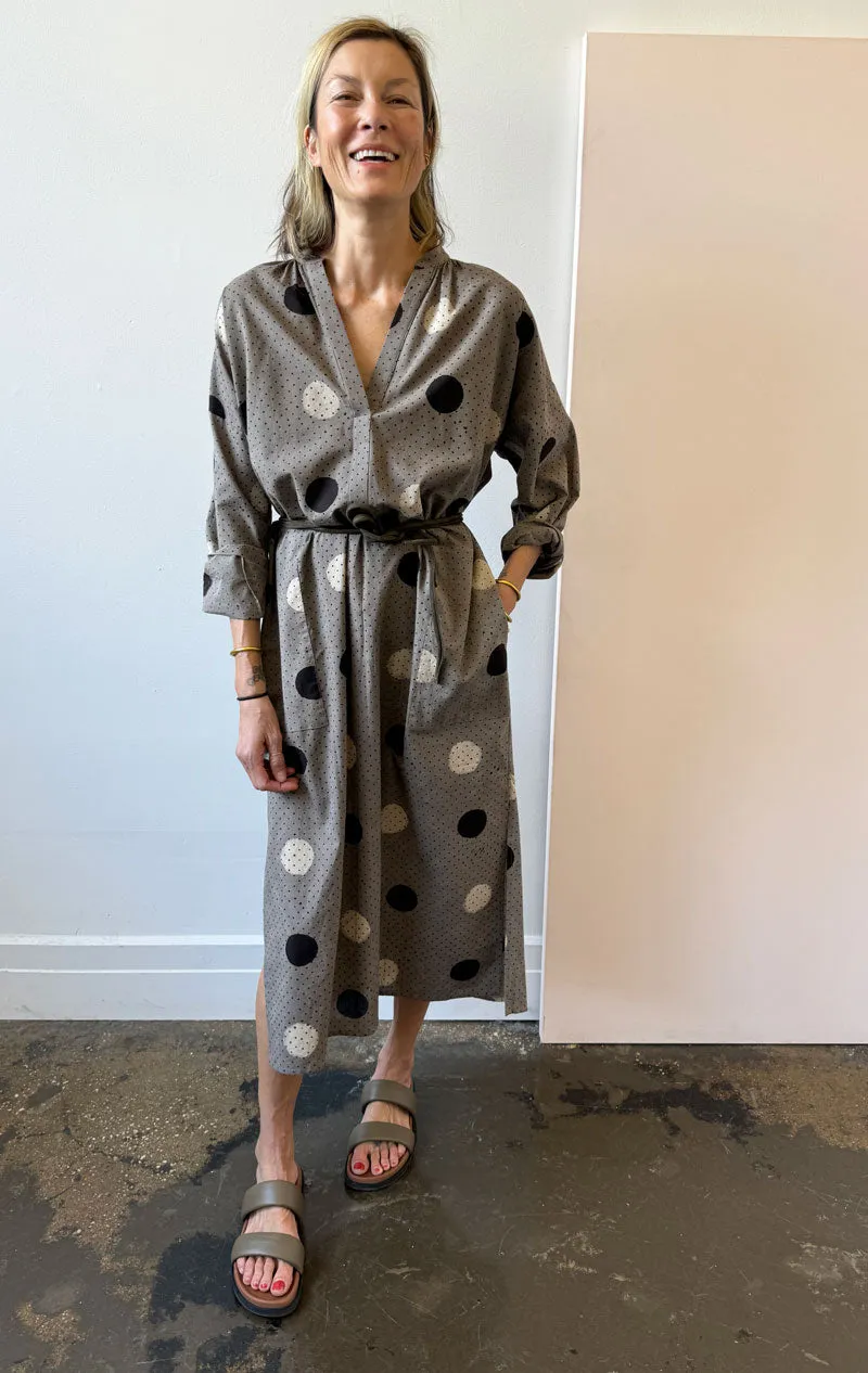 Natural Dye Dabu Dot caftan