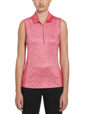 Womens Shape Shifter Geo Print Golf Polo
