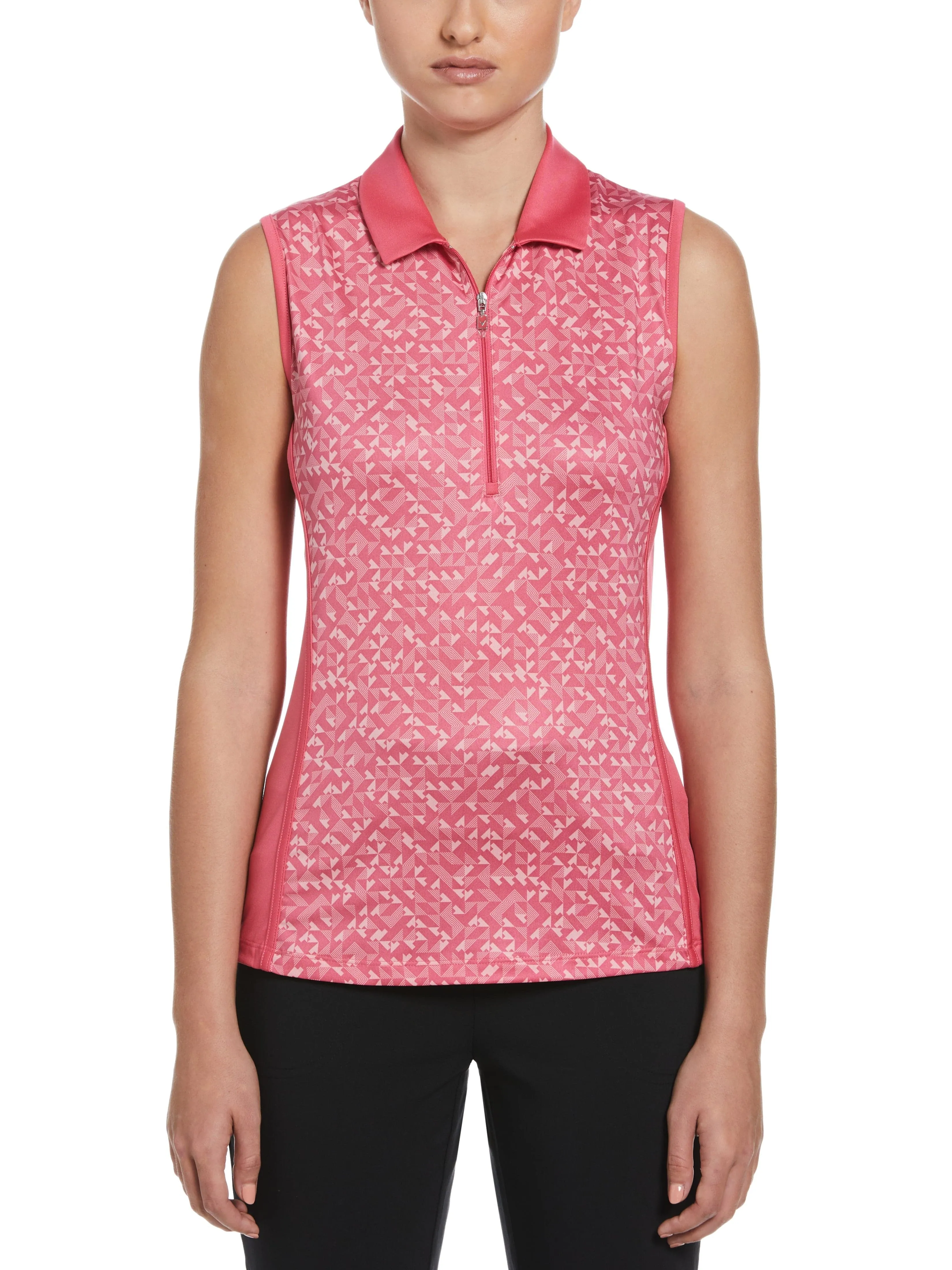 Womens Shape Shifter Geo Print Golf Polo